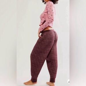 FREE PEOPLE INTIMATELY NEW Quilted PJ Love Long Sleeve Pants PJ Set Size S